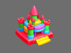 cartoon inflatable castle Modelo 3D