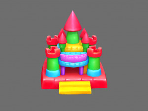 cartoon inflatable castle Modèle 3D