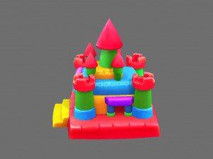 cartoon inflatable castle Modèle 3D