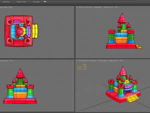 cartoon inflatable castle Modèle 3D