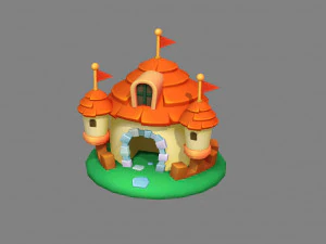 мультфильм замок 3D Модель