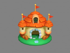 cartoon castle 3D Model