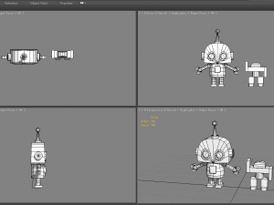 cartoon remote control robot - building block toy 3D Model