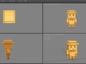 cartoon wooden man - building block toy Model 3D