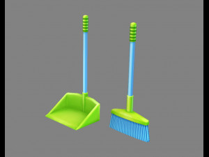 cartoon broom Modèle 3D