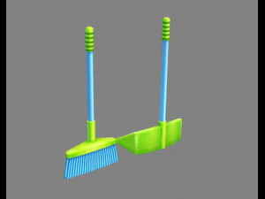 cartoon broom 3D Model