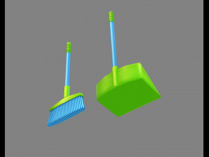 cartoon broom 3D मॉडल