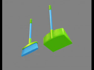cartoon broom 3D Model