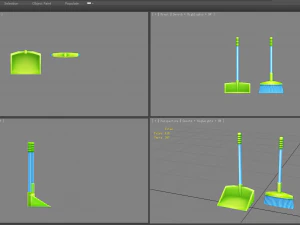 cartoon broom 3D Model