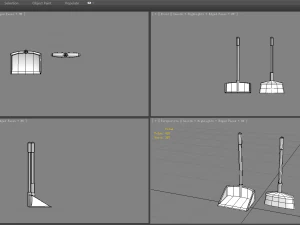 cartoon broom 3D Model