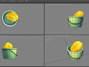 cartoon bucket and sponge Modelo 3D