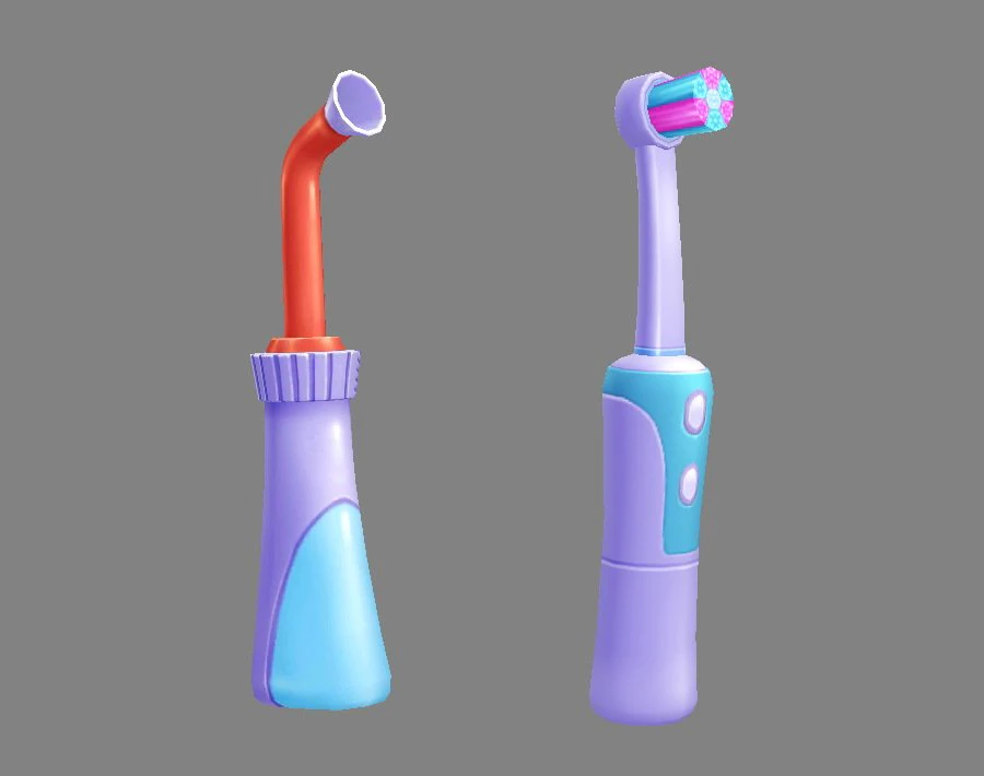 cartoon electric toothbrush 3D Model .c4d .max .obj .3ds .fbx .stl .blend 