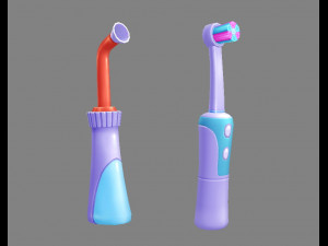 cartoon electric toothbrush 3D 模型