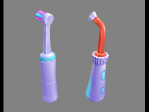 cartoon electric toothbrush 3D 模型