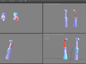 cartoon electric toothbrush 3D Model