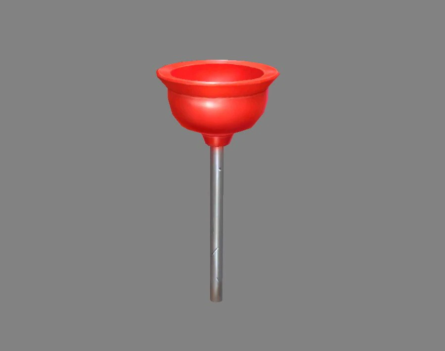 cartoon toilet plunger 3D Model .c4d .max .obj .3ds .fbx .stl .blend 