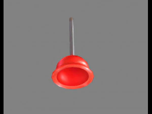 cartoon toilet plunger 3D Model