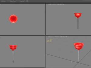 cartoon toilet plunger 3D Model