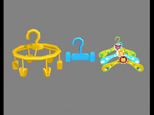 cartoon clothes hangers - clips Modèle 3D