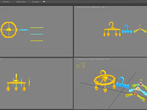 cartoon clothes hangers - clips 3D Model