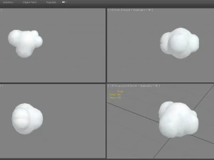 cartoon cloud 3D Model
