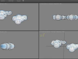 cartoon white clouds 3D Model