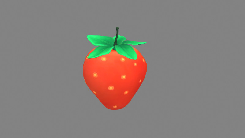 Cartoon strawberry Modelo 3D .c4d .max .obj .3ds .fbx .stl .blend 