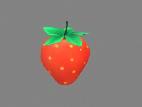 Cartoon strawberry Modello 3D