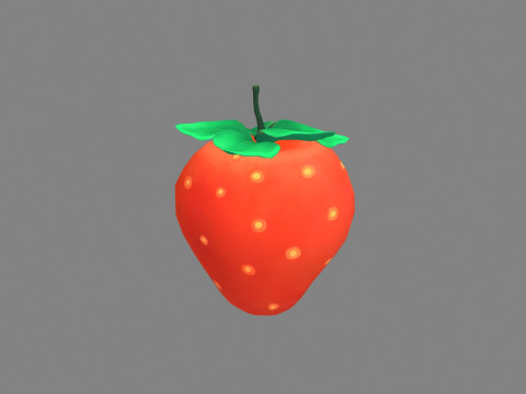 Cartoon strawberry Modelo 3D