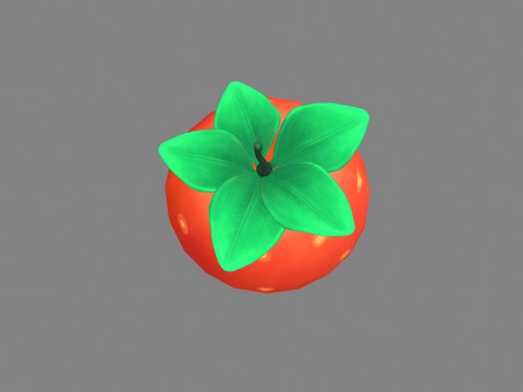 Cartoon strawberry Modelo 3D