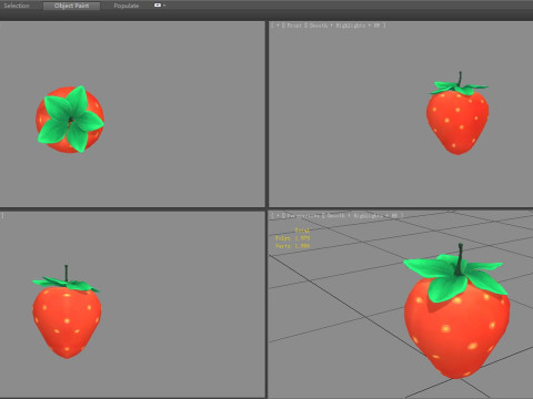 Cartoon strawberry Modelo 3D