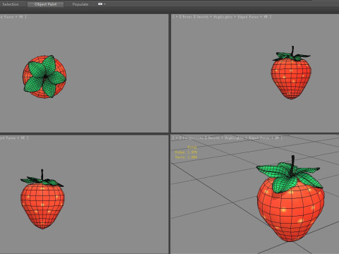 Cartoon strawberry Modelo 3D
