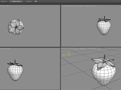 Cartoon strawberry Modelo 3D