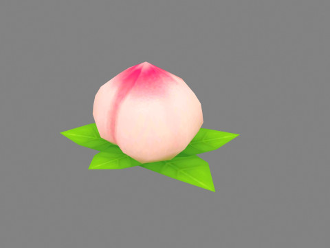 Cartoon peach 3D Model