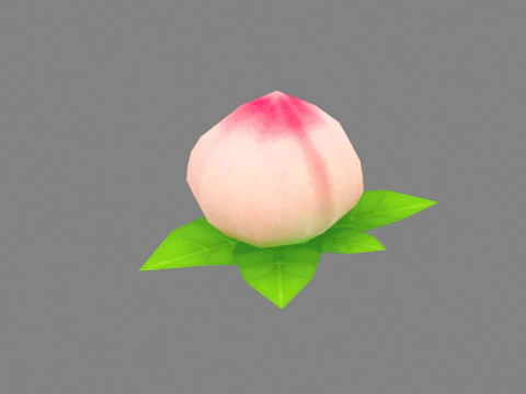 Cartoon peach 3D Model