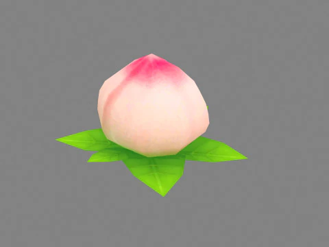 Cartoon peach 3D Model