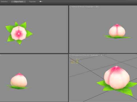Cartoon peach Modelo 3D