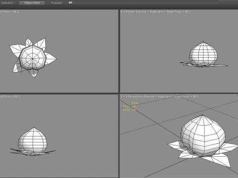Cartoon peach 3D Model