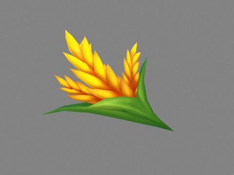 Cartoon ears of wheat - harvest - Farmland crops 3D Model