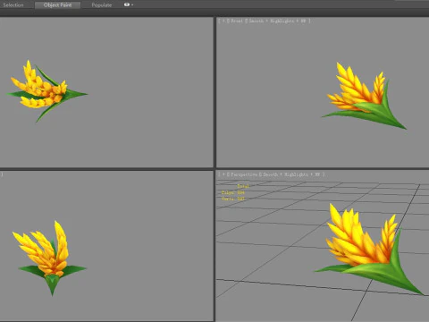 Cartoon ears of wheat - harvest - Farmland crops 3D Model