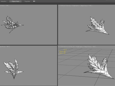 Cartoon ears of wheat - harvest - Farmland crops 3D Model