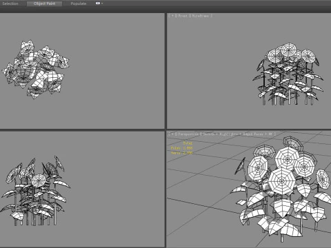 Cartoon Sunflower plants 3D Model