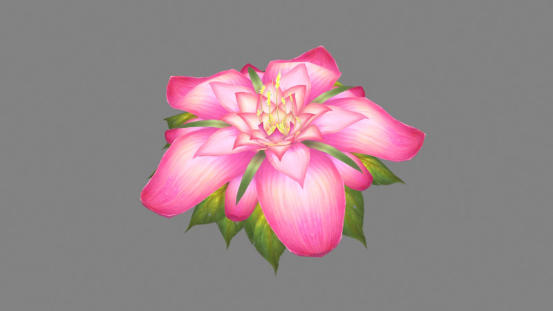 A blooming flower plant - Cartoon garden plants 3D Модель .c4d .max .obj .3ds .fbx .stl .blend 