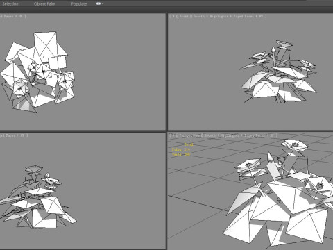 A rose plant Low-poly Modello 3D