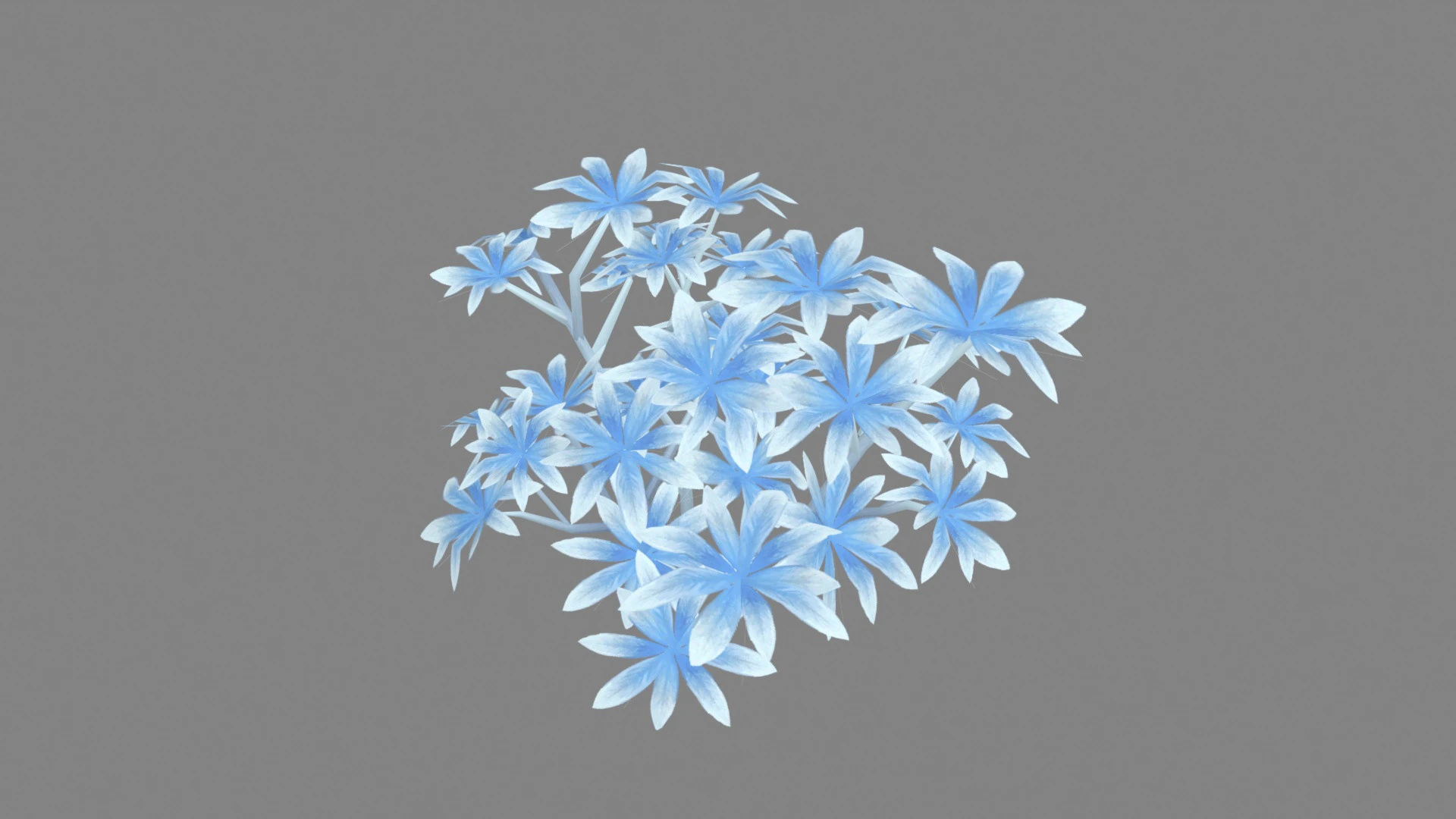 Trees covered with snow - Bushes in the snow - Cartoon shrubs 3D Model .c4d .max .obj .3ds .fbx .stl .blend 
