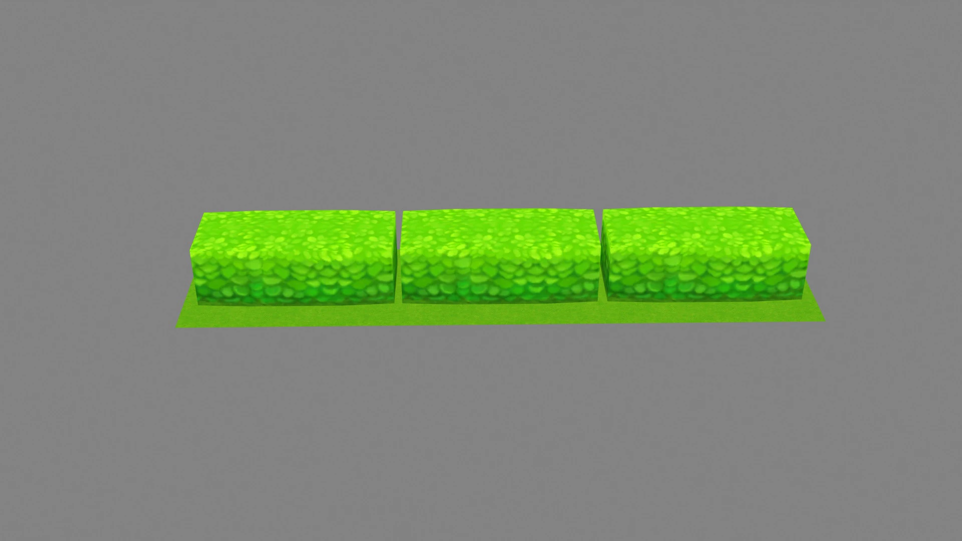 Cartoon garden grass bushes - Strips 3D Model .c4d .max .obj .3ds .fbx .stl .blend 