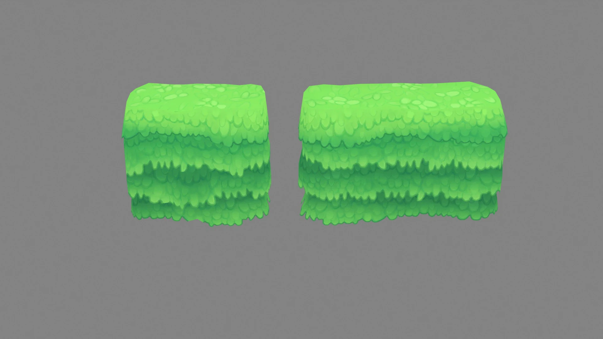 Cartoon grass bushes - shrubs 3D Model .c4d .max .obj .3ds .fbx .stl .blend 