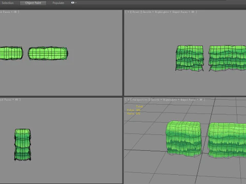Cartoon grass bushes - shrubs 3D Model