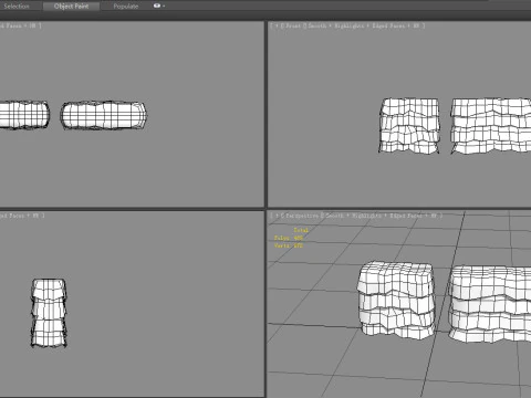 Cartoon grass bushes - shrubs 3D Model
