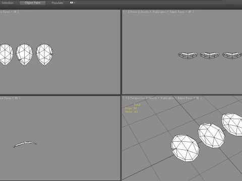 Folhas de desenho animado - folha verde Modelo 3D